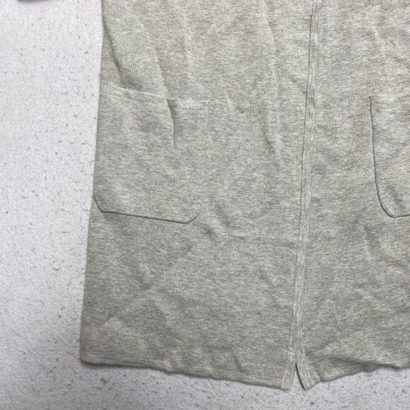 J. Crew Open Cardigan Womens S Gray Long Sleeve Knit Tuni Patch Pockets - Picture 6 of 11